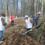 В Поныровском районе единороссы провели субботники по благоустройству воинских мемориалов