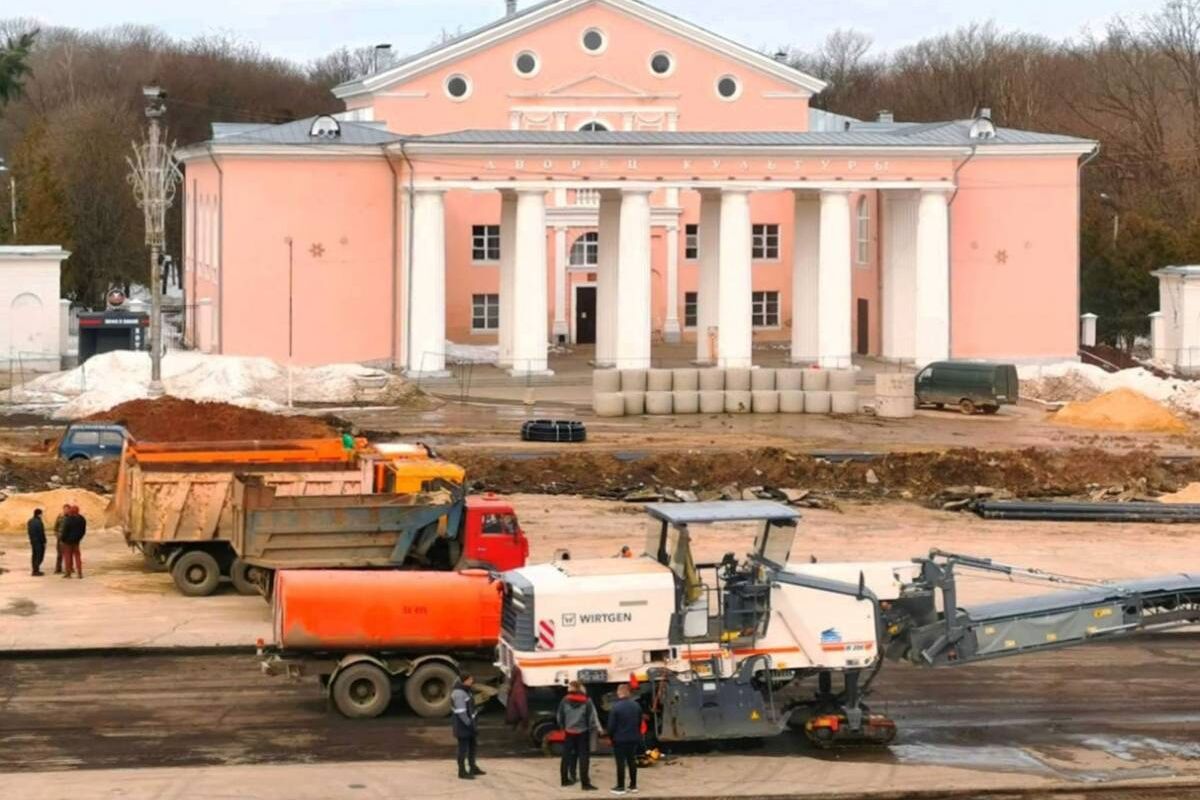 В Щекино началось благоустройство центральной площади