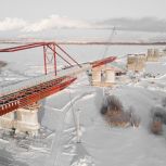 Мост через Обь в районе Сургута готов на 40%