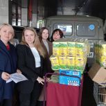 В ПВР города Курска доставили средства личной гигиены, продукты питания для жителей курского приграничья