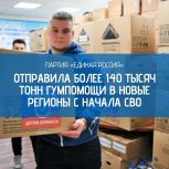 Свыше 140 тысяч тонн гуманитарной помощи было отправлено «Единой Россией» жителям новых регионов и приграничных областей с начала СВО. Об этом рассказал в интервью секретарь генсовета «Единой России» Владимир Якушев