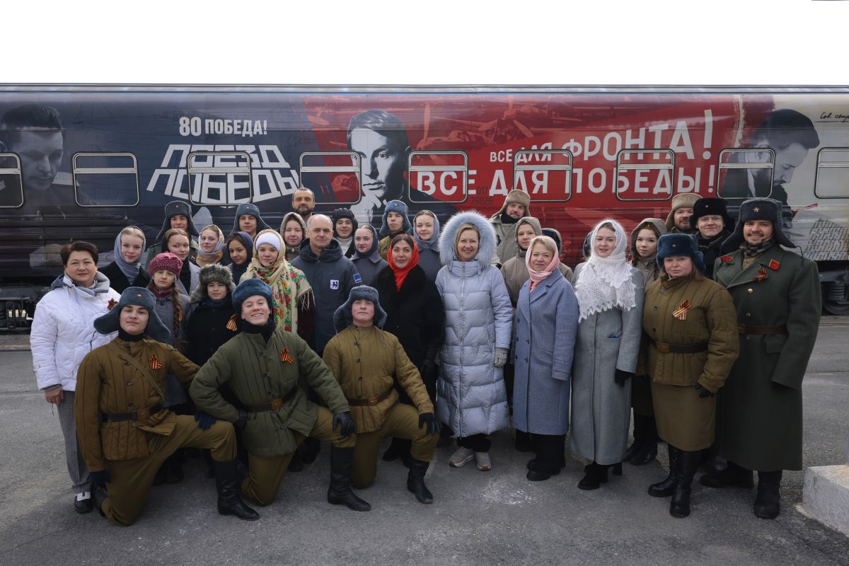 «Поезд Победы» в Лабытнанги: вагоны, которые помнят войну