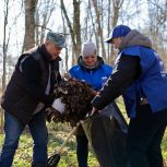 В парке солецкой усадьбы Выбити партийцы провели «Генеральную уборку»