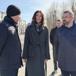 В Северодвинске на набережной имени А.Ф. Зрячева подрядчик приступил к устройству покрытий