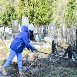 В Нижнекамске активисты партии убрались на городском кладбище