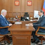 Секретарь реготделения «Единой России», Губернатор Александр Гусев обсудил с Сергеем Чижовым отсрочку погашения регионами бюджетных кредитов