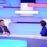 Игорь Руденя ответил на актуальные вопросы жителей Верхневолжья в прямом эфире телеканала «Россия 24» Тверь