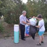 В Андроповском округе активисты организовали сбор пластиковых отходов