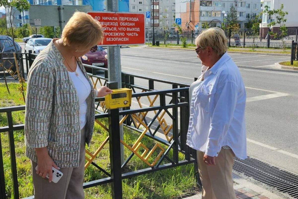 Пешеходные переходы возле соцобъектов Муравленко под надзором «Единой  России»