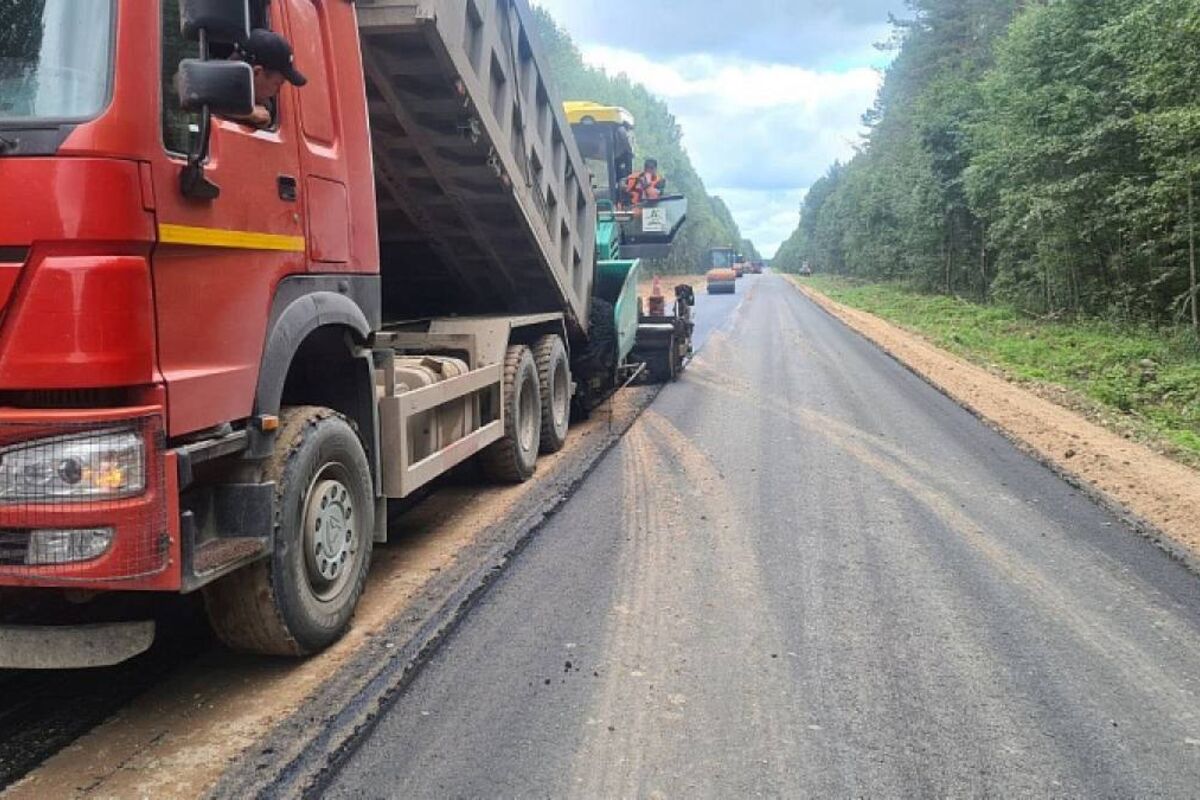 Ремонт участка дороги между Каргополем и Пудожем будет продолжен