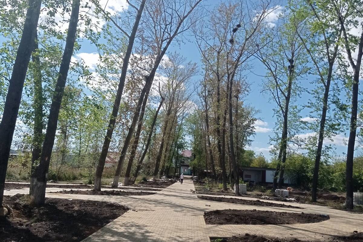 Городская среда: В поселке Кадошкино продолжаются работы по благоустройству парка