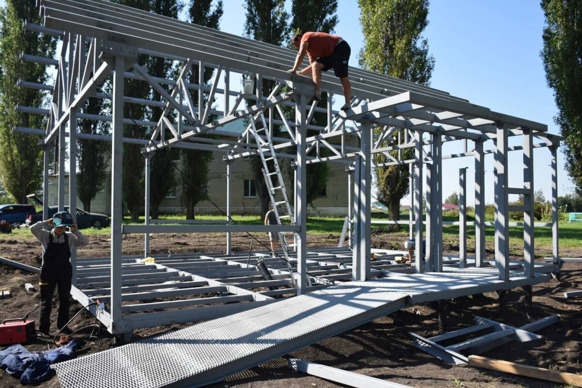 В Волово продолжается строительство ФАПа | 10.08.2023 | Липецк - БезФормата