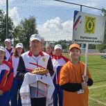 Карталинские спортсмены во главе с секретарем Карталинского местного отделения партии «Единая Россия» Анатолием Вдовиным приняли участие в играх «Золотой колос»