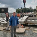 В Липецке единороссы оценили ход работ по ремонту моста на улице Студеновской