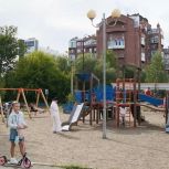По народной программе «Единой России» в Иркутске обновили детскую площадку