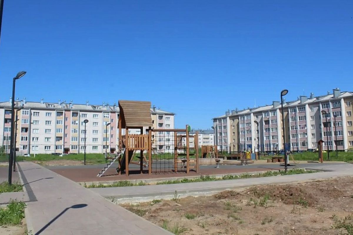 В Котласе благоустроили сквер в 11-м квартале Южного района