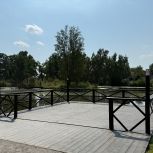 Первый этап благоустройства зоны отдыха у Казённого пруда в посёлке Ферзиково успешно завершён