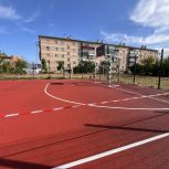 В Локомотивном округе идет капитальный ремонт спортивной площадки
