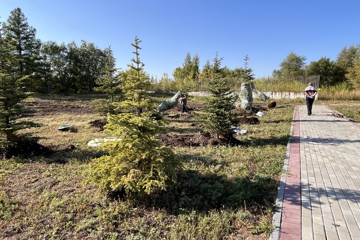В Локомотивном округе благоустроили территорию обелиска участникам СВО