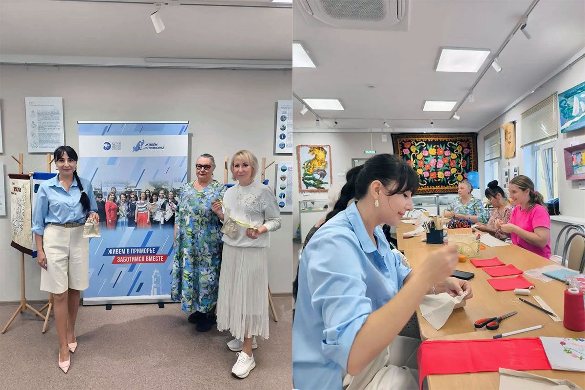 Во Владивостоке активистки «Женского движения Единой России» приняли участие в мастер-классе в поддержку бойцов СВО