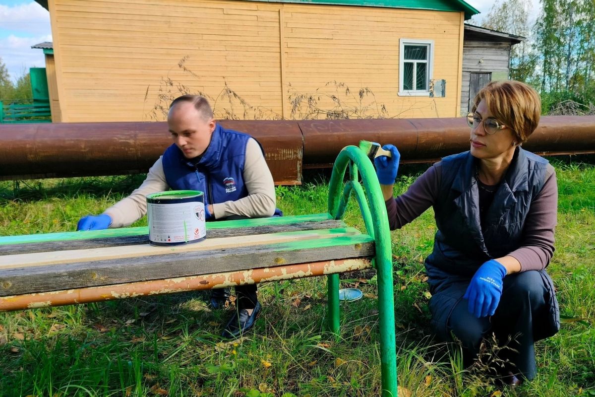 Зареченский сквер преображается благодаря проекту «Комфортное Поморье»