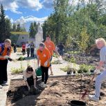 В Красновишерском округе Пермского края при участии «Единой России» озеленили сквер памяти участников СВО