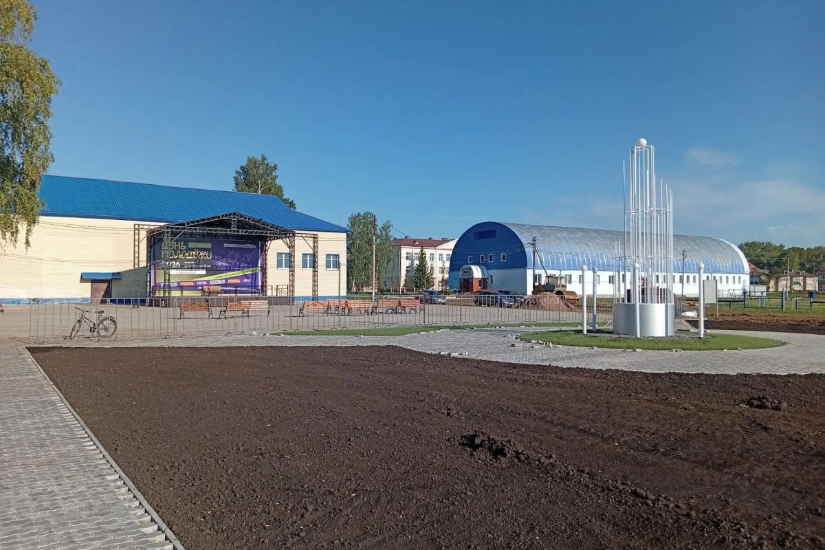 В парке «Нефтяник» села Краснохолмский стартовал масштабный этап благоустройства