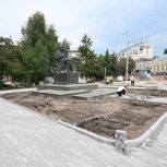 Обновленную входную группу Ленинского сада откроют ко Дню города и республики
