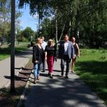 Единороссы проверили благоустройство Черезовских прудов