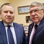 Денис Гусев поздравил главу Союза пенсионеров России с юбилеем