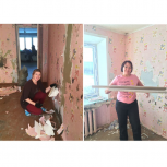 В Оричах активисты местного отделения партии помогают делать ремонт многодетной семье