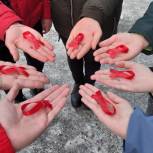 Молодогвардейцы Родинского района провели акцию «Красная ленточка»
