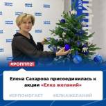 Елена Сахарова присоединилась к акции «Ёлка желаний»