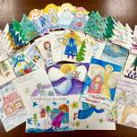 Ученики художественной школы имени Поленова подготовили рождественские открытки для военнослужащих