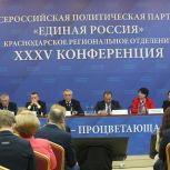 В Краснодаре прошла XXXV Конференция Краснодарского регионального отделения «Единой России»