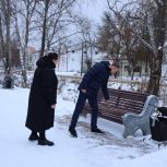 Партийный десант проверил благоустройство сквера в Балахнинском муниципальном округе