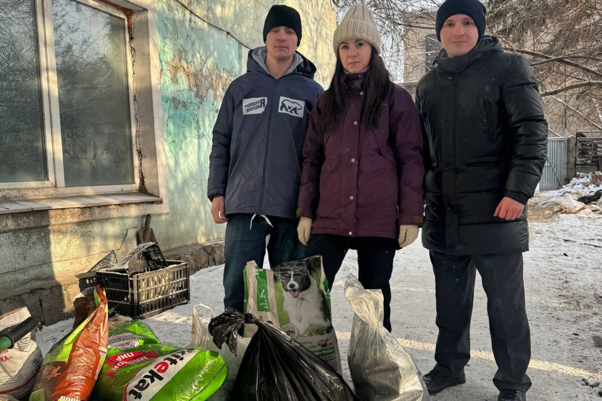 Активисты «Единой России» привезли корма в приют для животных «Друг»