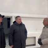 Андрей Воробьев осмотрел ход строительства спортивного комплекса в селе Репное