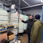 Андрей Шалунов провел депутатский контроль строительства водозаборного узла в селе Успенское Скопинского района