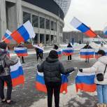 В Северном округе Москвы прошел флешмоб в поддержку Олимпийской сборной России