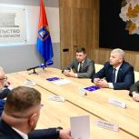Евгений Первышов провел рабочую встречу с делегацией Воронежской области