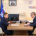 Владимир Якушев и Дмитрий Миляев обсудили подготовку Тульского реготделения «Единой России» к выборам в Госдуму и реализацию народной программы