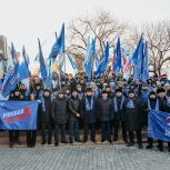Бурятское региональное отделение «Единой России» приняло участие в торжественном митинге в День защитника Отечества