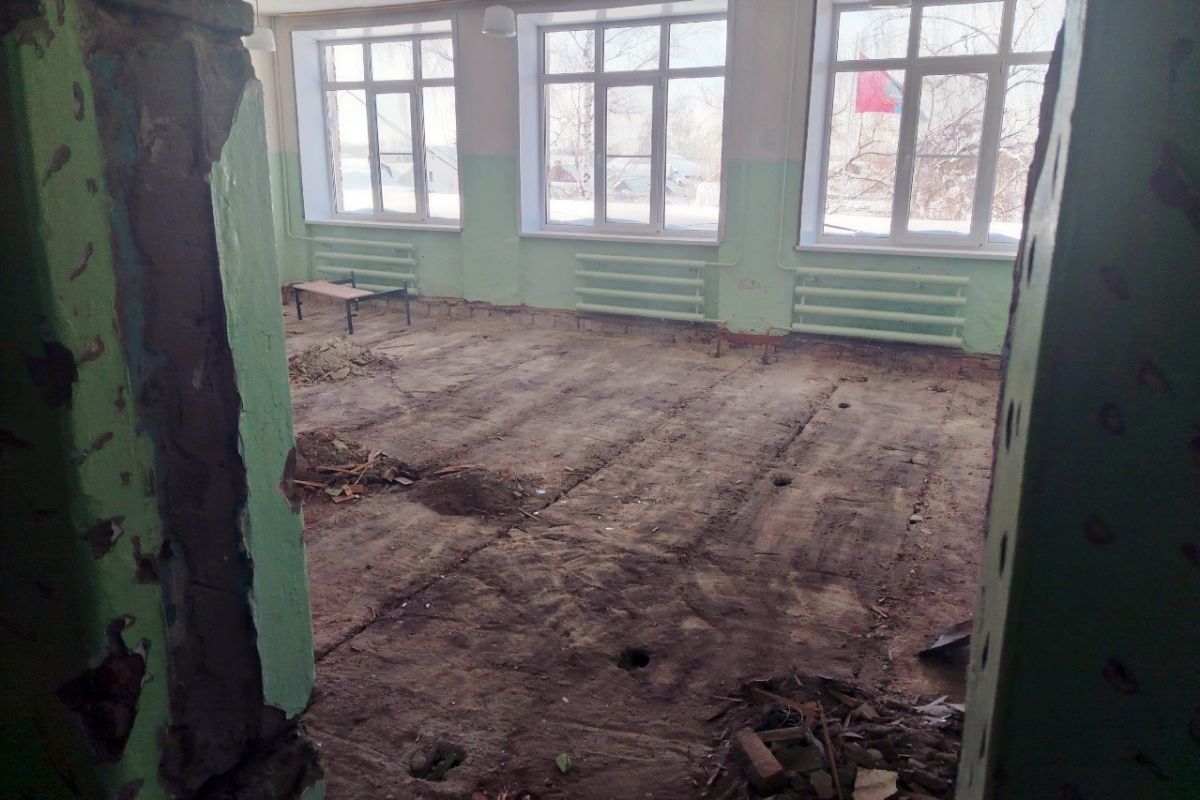 По народной программе «Единой России» в здании Платоновской школы начался капитальный ремонт