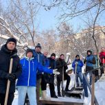 В Удмуртии «Единая Россия» провела акцию по уборке снега