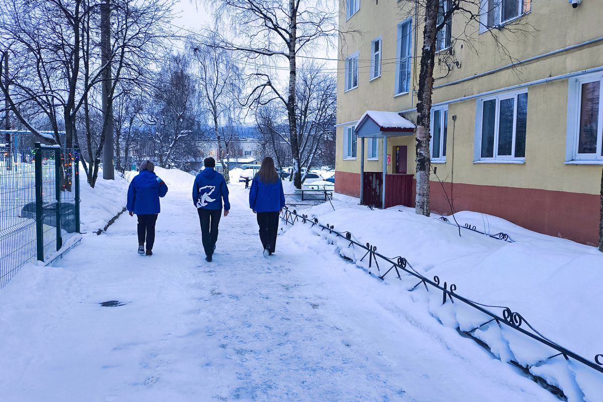 В Кандалакше партийный десант проверил состояние дворовых территорий