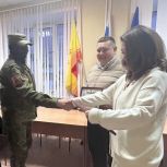 Благодарность командира - депутатам за помощь в оснащении части