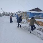 В Ичалковском районе волонтеры помогли расчистить придомовую территорию ветерана СВО