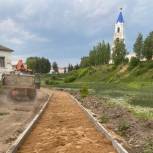 В Кашинском городском округе продолжается благоустройство  набережной реки Кашинка