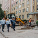 Дмитрий Абаренов и Станислав Радченко проверили ход работ по благоустройству в Видном